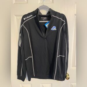 NWT Columbia Delaware University Blue Hens Black Performance Quarter Zip